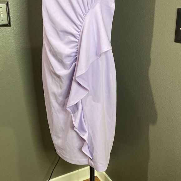 Calvin Klein Women's Ruffle-Trim Sheath Dress lavender - Picture 4 of 13
